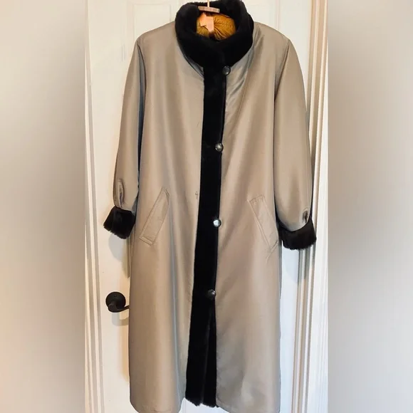 J. Percy for Marvin Richards Vintage Women’s Reversible Coat Size LP - Picture 1 of 9